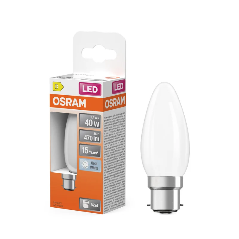 Rétrofit LED CLASSIC B 3.4W 840 Givré B22d