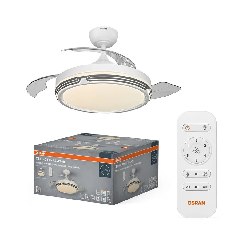 OSRAM Ventilateur de plafond LED Leveche 1060mm 66W CCT