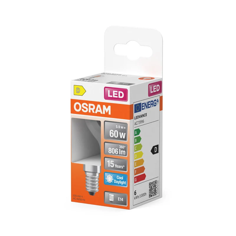 Rétrofit LED CLASSIC P 5.9W 865 Clair E14