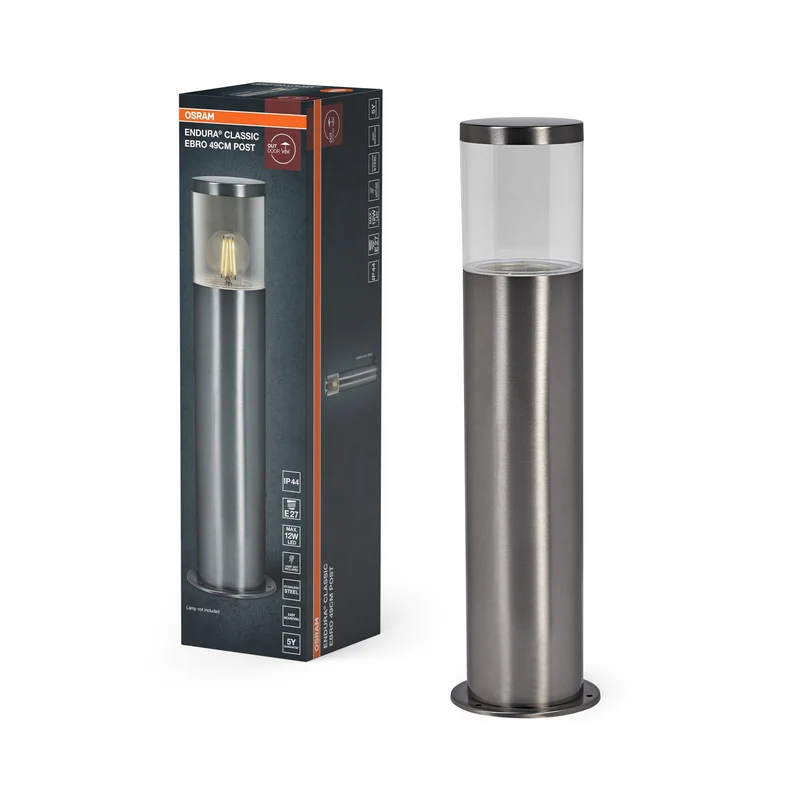 OSRAM ENDURA CLASSIC EBRO Luminaire extérieur, 49 cm, acier inoxydable
