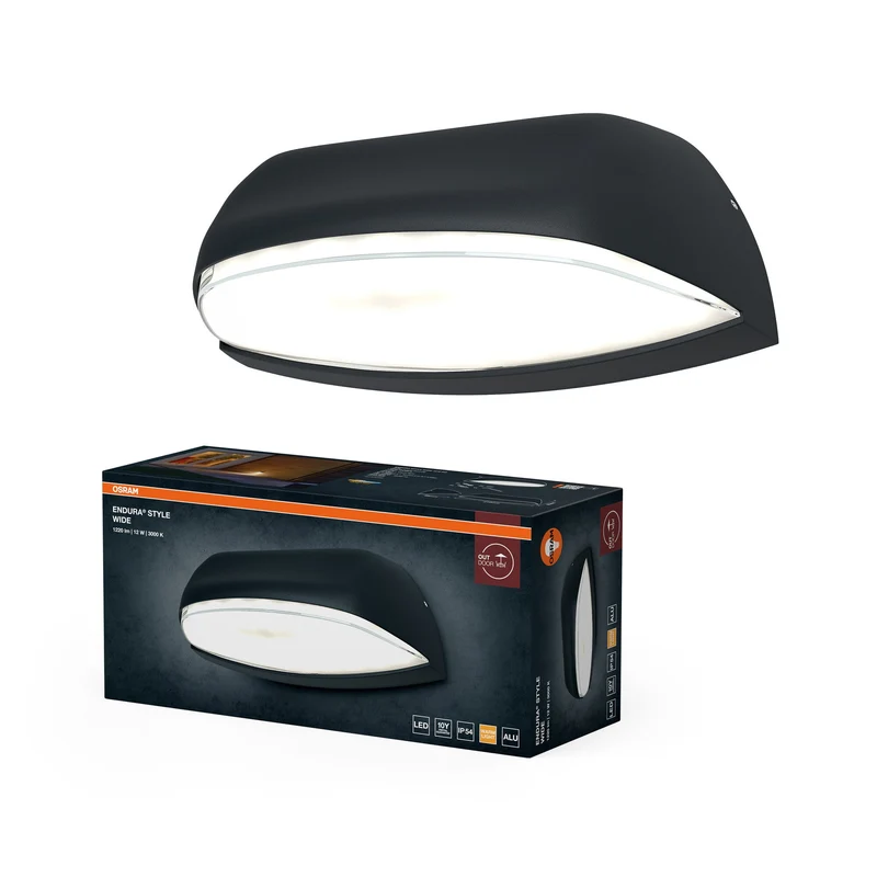 OSRAM ENDURA Style Wide Luminaire extérieur LED gris foncé