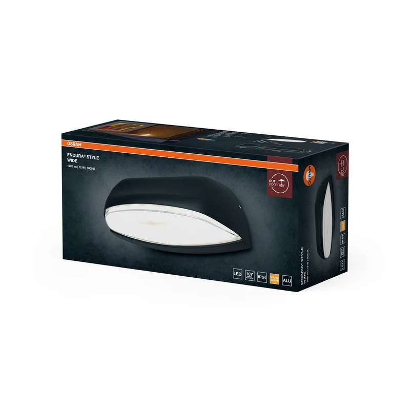 OSRAM ENDURA Style Wide Luminaire extérieur LED gris foncé