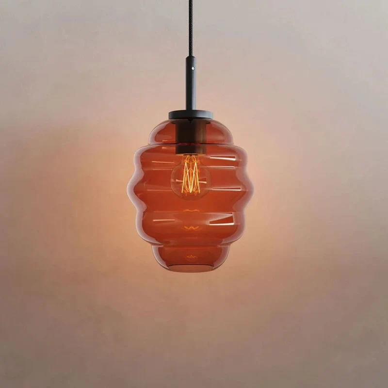 s.luce Echos Cluster Glas-Pendelleuchte 7-flammig 7x18cm