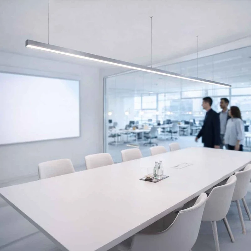 s.luce Oris LED-Linienlampe Büro-Pendelleuchte XL nach Maß 2700K