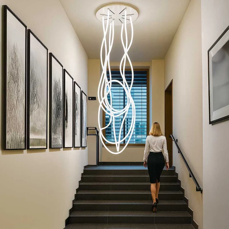 s.luce Arion organische Flex LED Hängelampe Licht-Schlauch Warmweiß