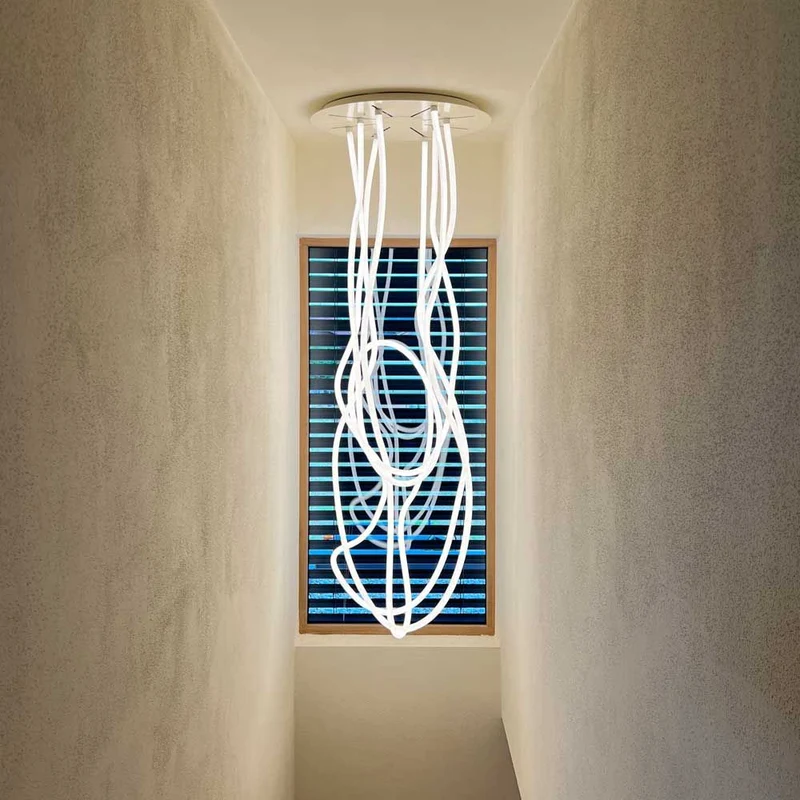 s.luce Arion organische Flex LED Hängelampe Licht-Schlauch Warmweiß
