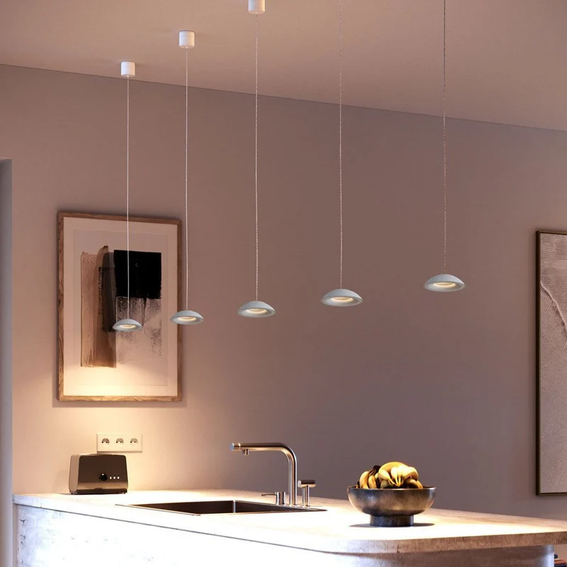 s.luce Santa Air LED Esstisch-Hängelampe 8-flammig 160cm 2-reihig