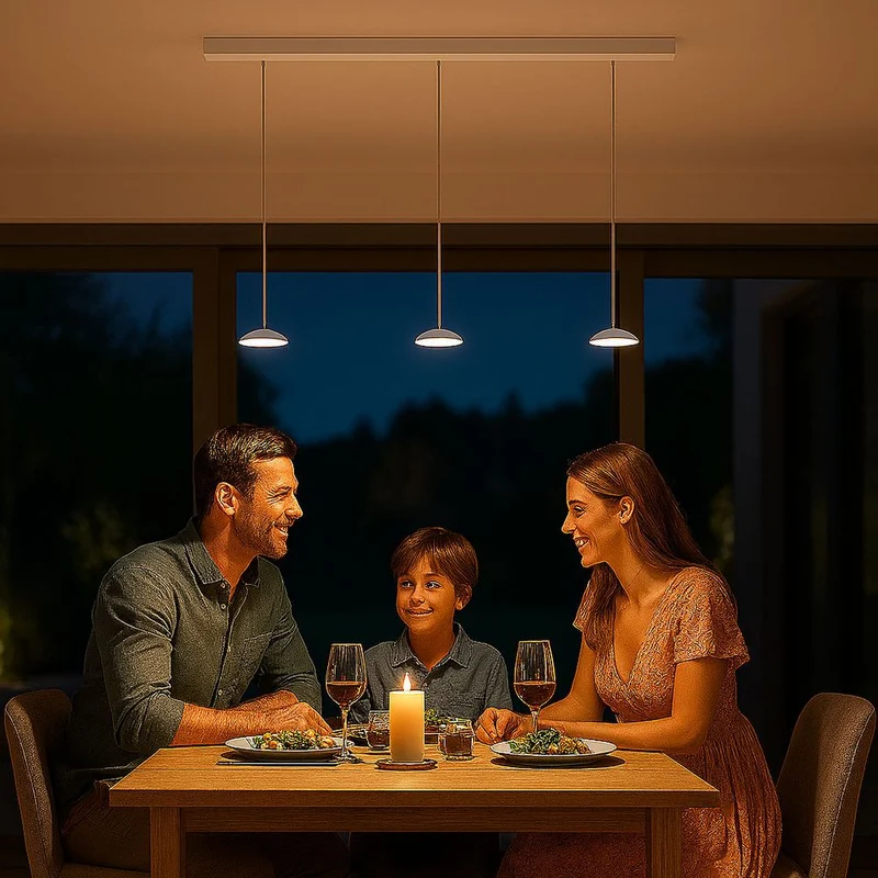 s.luce Santa Air LED Esszimmer-Pendelleuchte 3-flammig 120cm