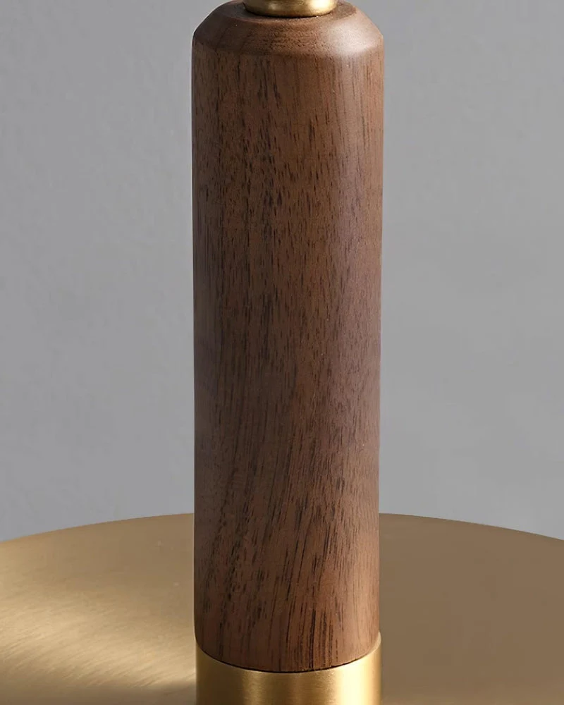 TOCRIS — Lampe de Table en Laiton et Bois pour Salon et Bureau