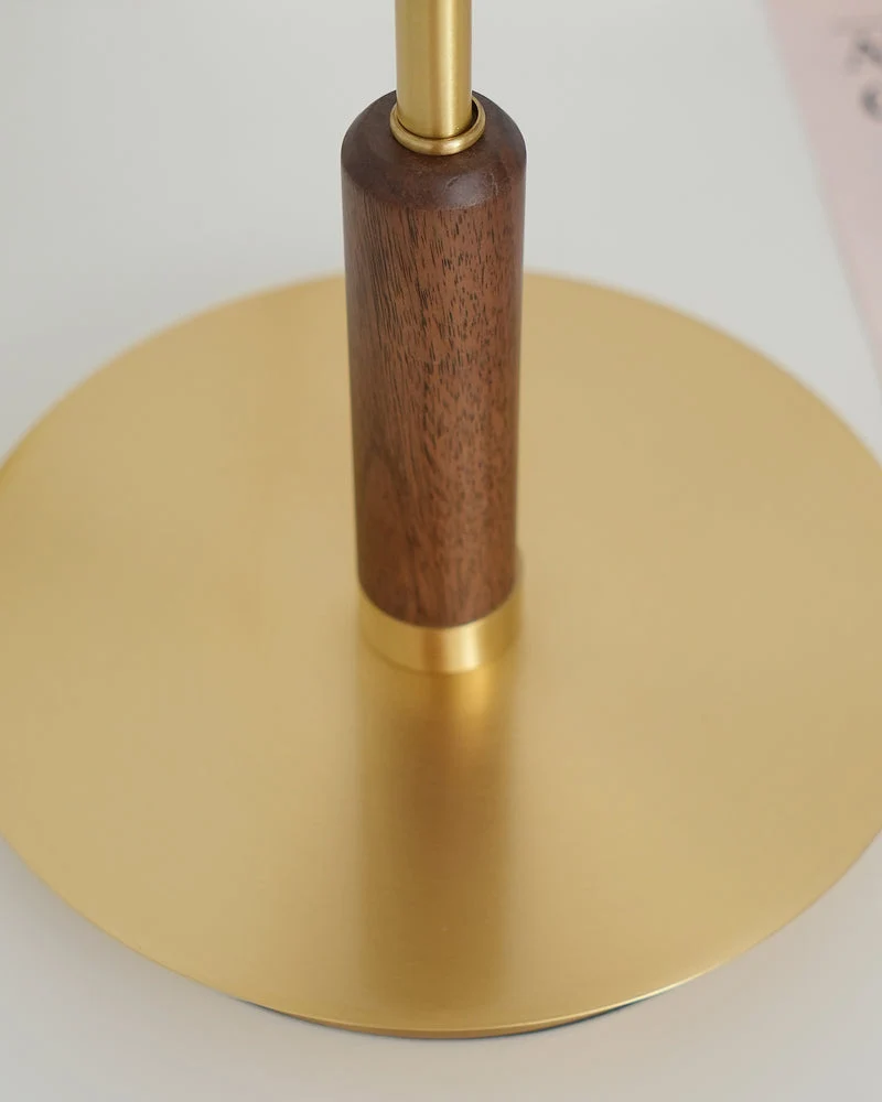 TOCRIS — Lampe de Table en Laiton et Bois pour Salon et Bureau