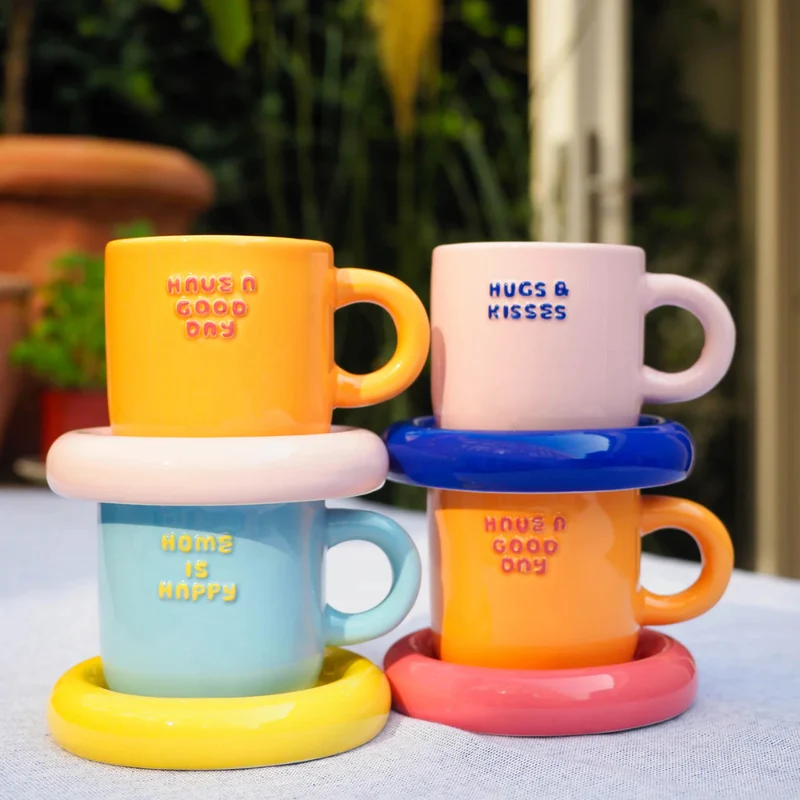 Peachy – tasse & soucoupe chunky