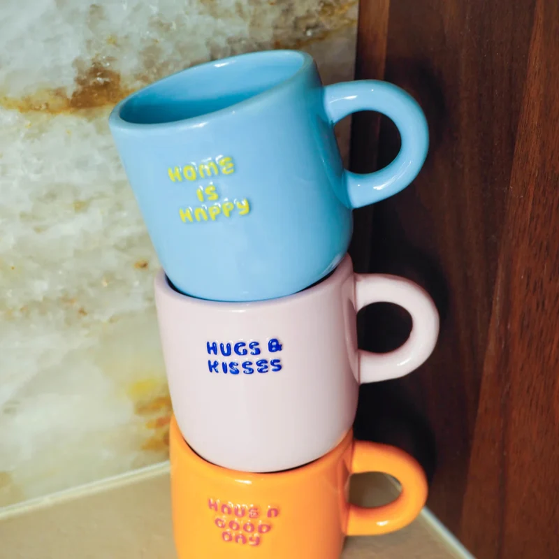 Peachy – tasse & soucoupe chunky