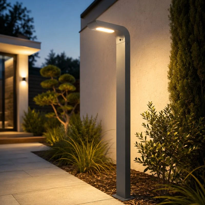 Borne de Jardin LED 80cm 7W CCT IP65 Anthracite avec Détecteur PIR - 3000K/4000K/6500K