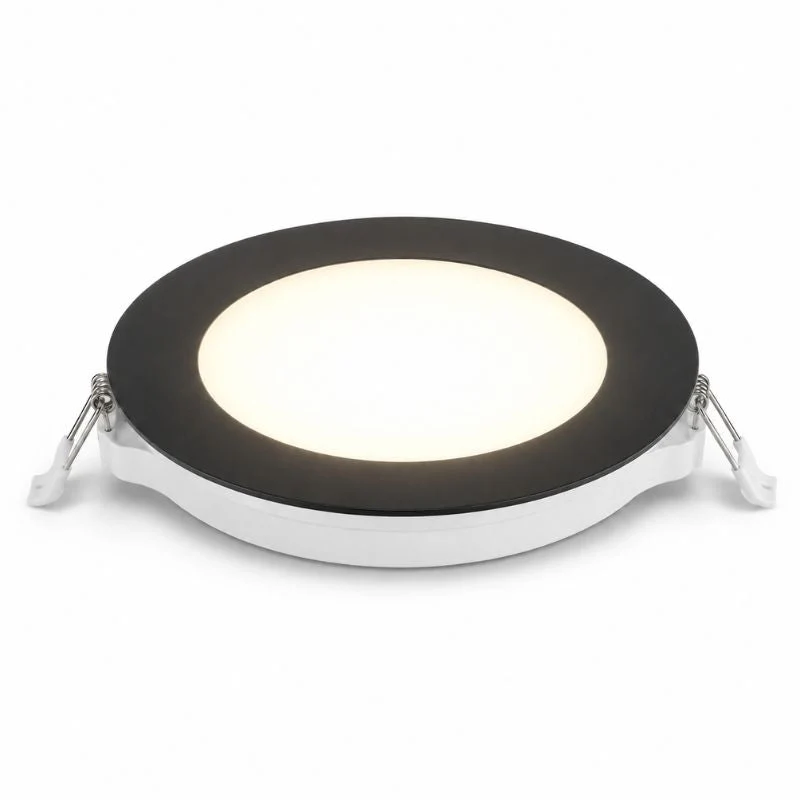 Spot LED Extra Plat Rond 18W Noir CCT IP54 Ø170mm - 2800K/4200K/6200K