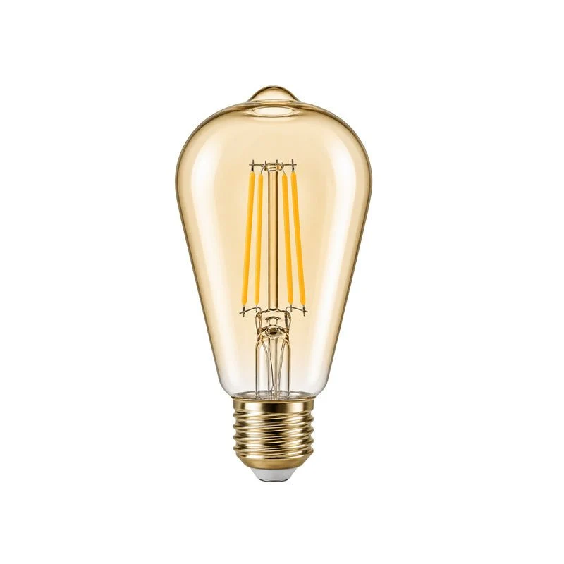 Ampoule LED Filament Connectée Wifi E27 4W Ambrée ST64 CCT - 2700K/6500K