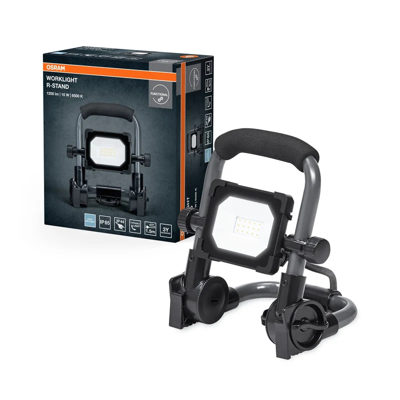 OSRAM VAL Petite lampe de travail LED, gris/noir, 10W, 1000lm