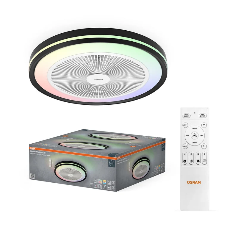OSRAM Ventilateur de plafond LED Murlan 490mm 43W CCT RGB