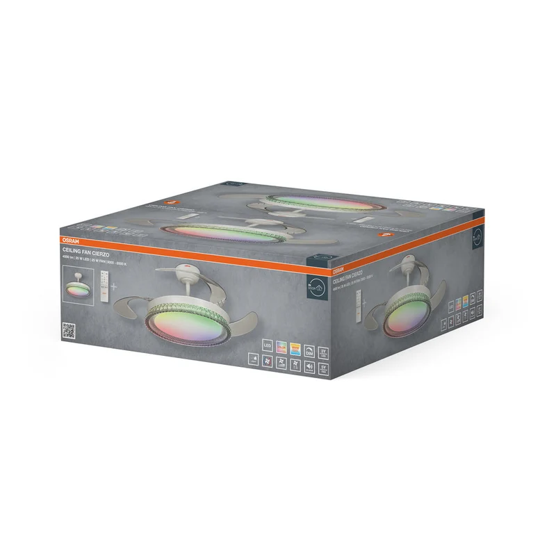 OSRAM Ventilateur de plafond LED Cierzo 1220mm 60W CCT RGB
