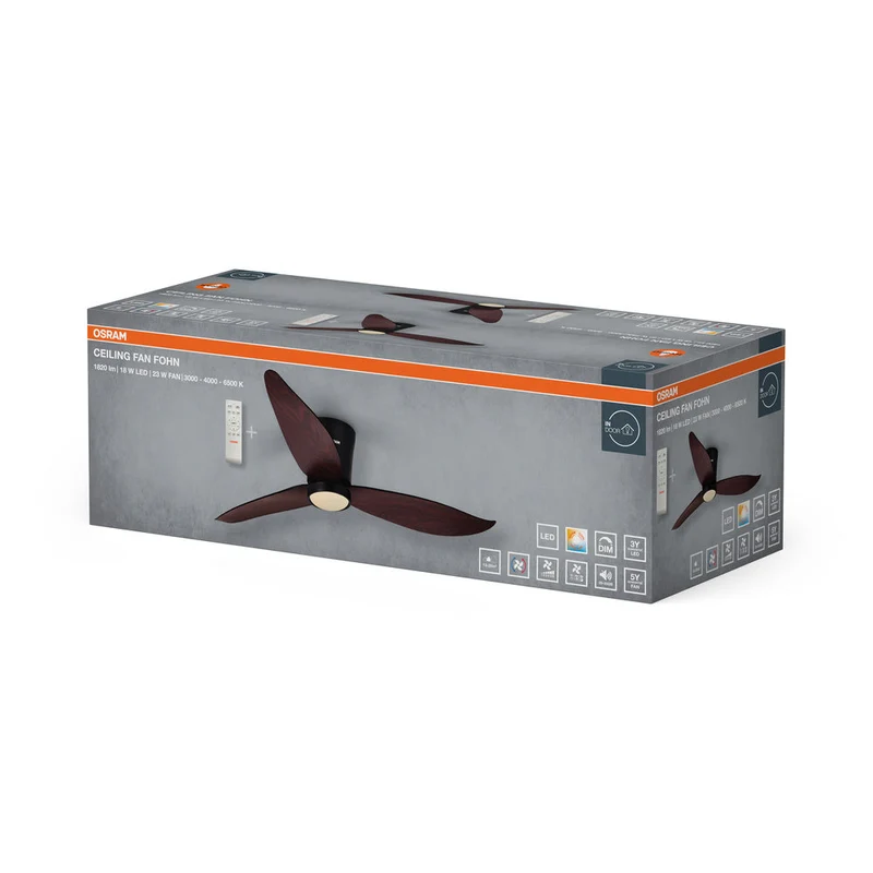 OSRAM Ventilateur de plafond LED Fohn 1168mm 41W CCT