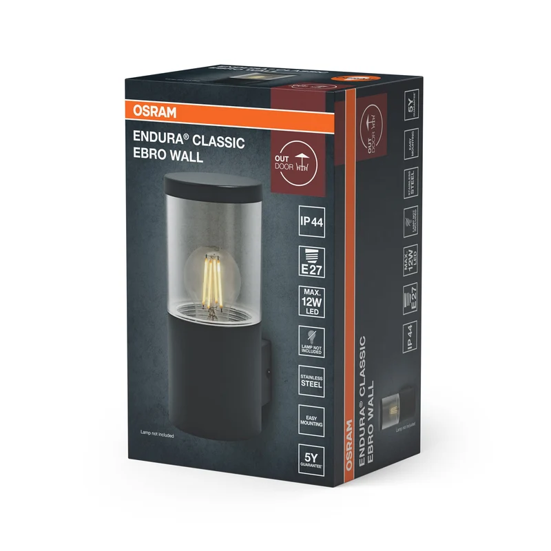 OSRAM ENDURA CLASSIC EBRO WALL Luminaire extérieur, gris foncé