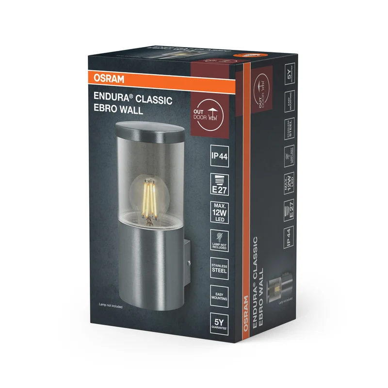 OSRAM ENDURA CLASSIC EBRO WALL Luminaire extérieur, acier inoxydable