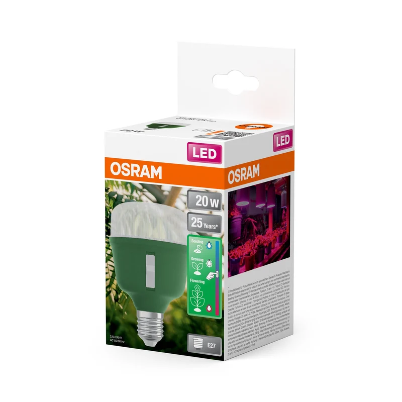 OSRAM LED STAR GROW lumière de croissance pour plantes, 20W, clair, E27