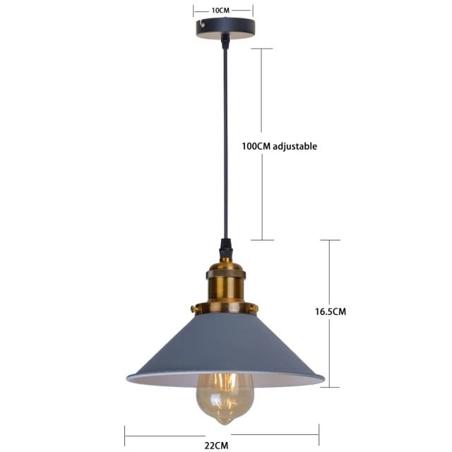 LAMPE SUSPENDUE EN MÉTAL NOIR
