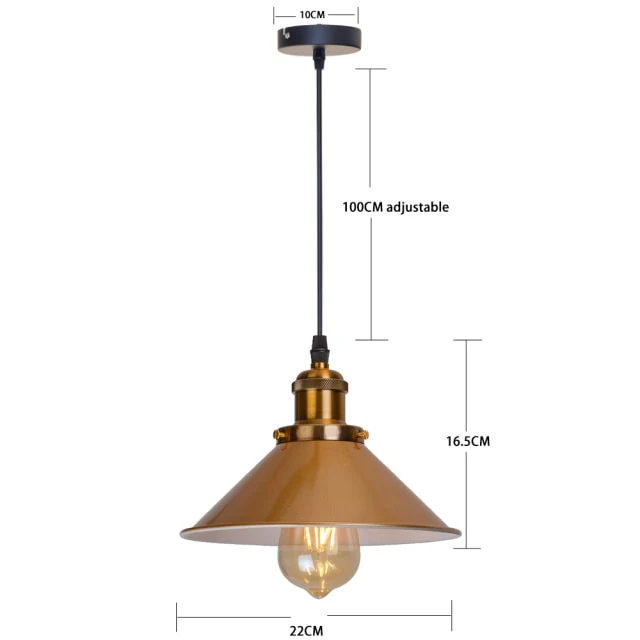 LAMPE SUSPENDUE EN MÉTAL NOIR