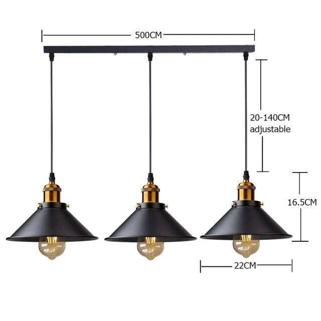LAMPE SUSPENDUE EN MÉTAL NOIR