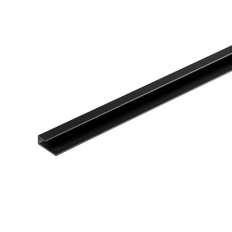 Aluminium afboordingsprofiel ZWART 2600 mm voor Dumawall+