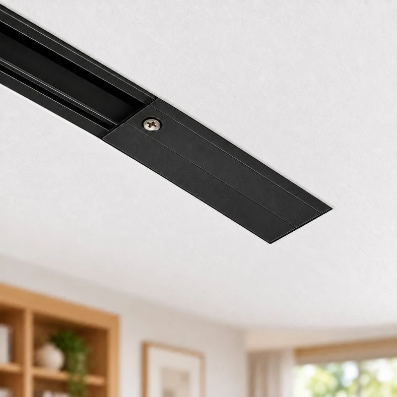 Connecteur d'Alimentation pour Rail Encastrable Monophasé Noir