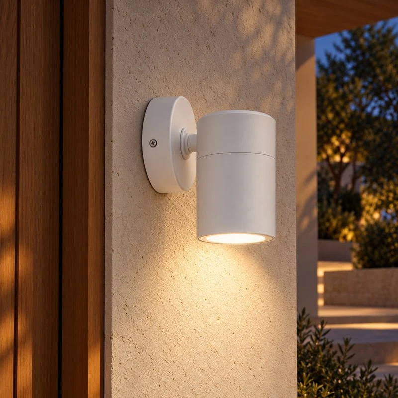 Applique Murale Blanche IP65 pour Ampoule GU10