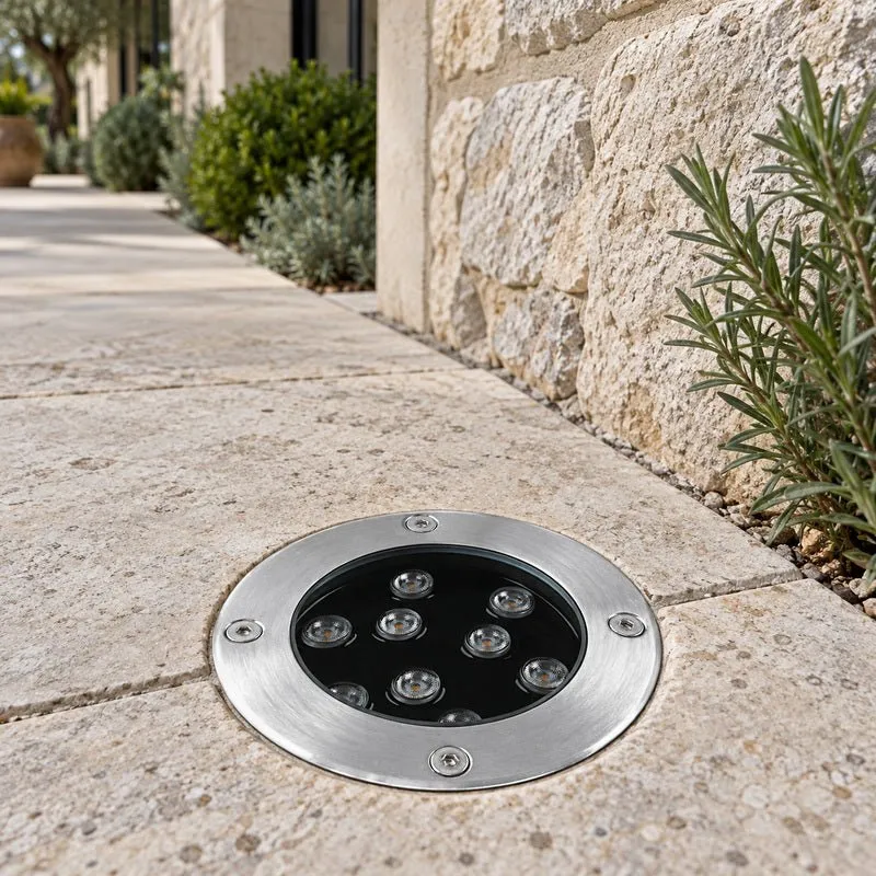 Spot Extérieur Encastrable 9W IP67 220V Sol 30° Ø120