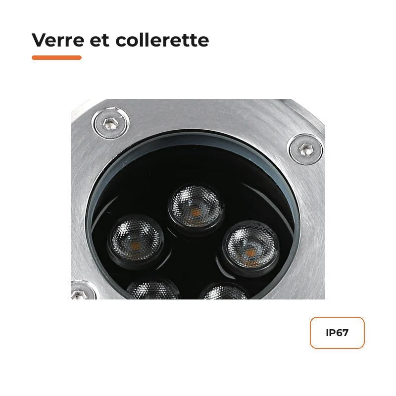Spot Extérieur Encastrable 5W IP67 220V Sol 30° Ø80