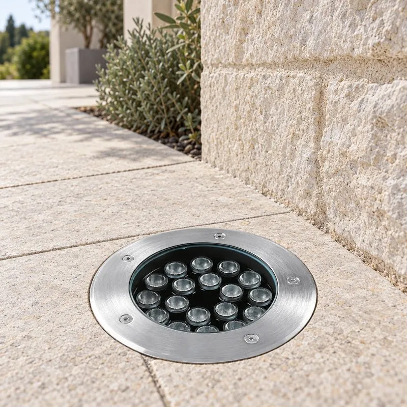 Spot Extérieur Encastrable 18W IP67 220V Sol 30° Ø180