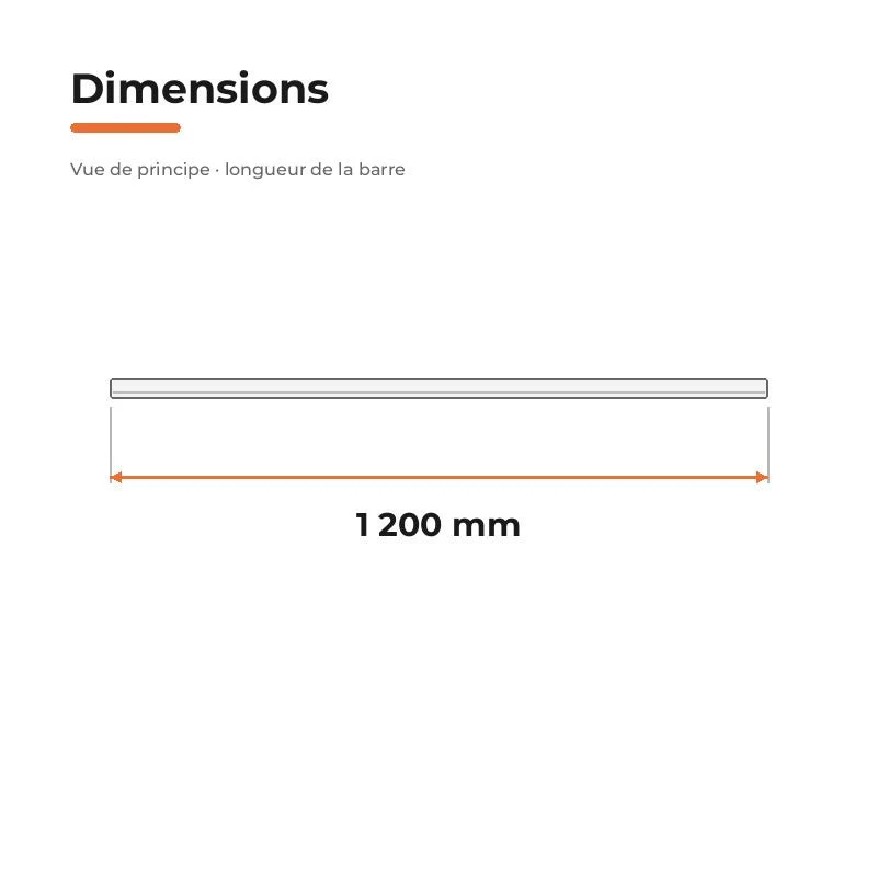 Réglette LED pour Hexagone 120cm 16W 110lm/W