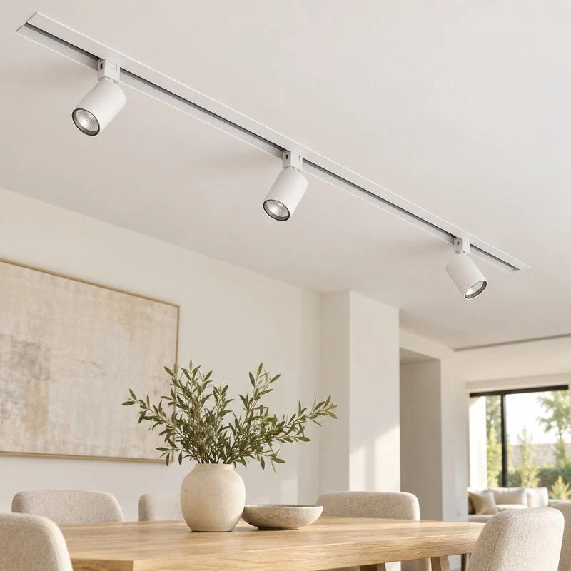 Rail Encastrable Triphasé 2m Blanc