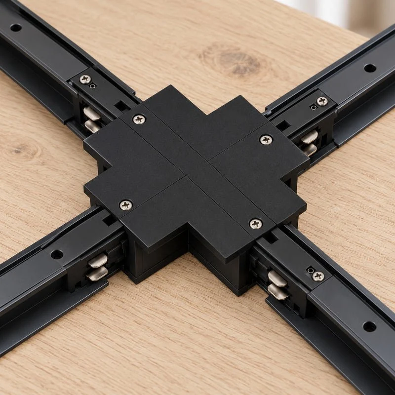 Connecteur X Rail Encastrable Triphasé Noir