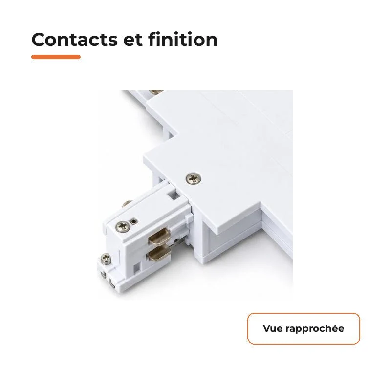 Connecteur X Rail Encastrable Triphasé Blanc