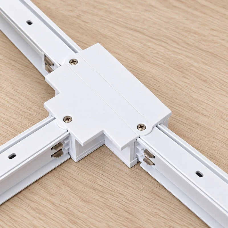 Connecteur T Rail Encastrable Triphasé Blanc