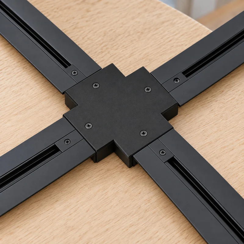 Connecteur X Rail Encastrable Monophasé Noir