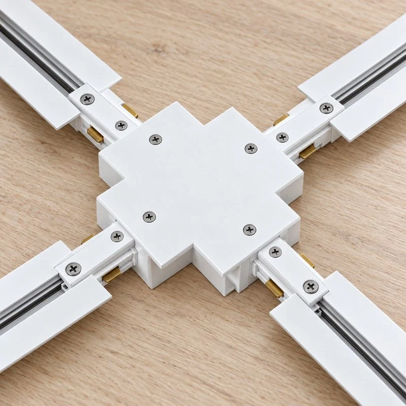 Connecteur X Rail Encastrable Monophasé Blanc