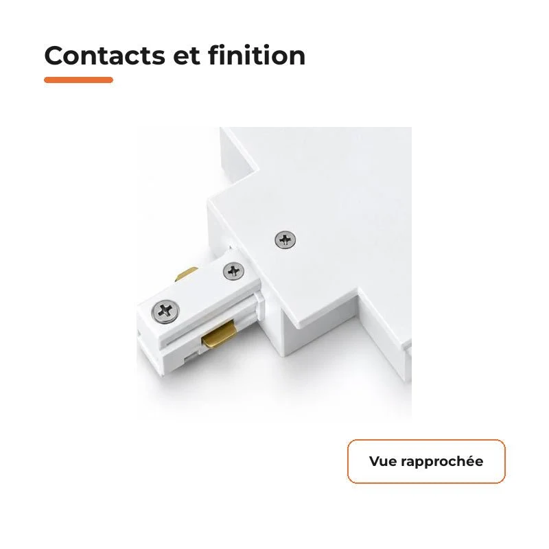 Connecteur X Rail Encastrable Monophasé Blanc