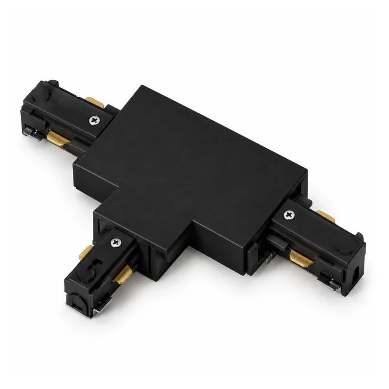 Connecteur T Rail Encastrable Monophasé Noir