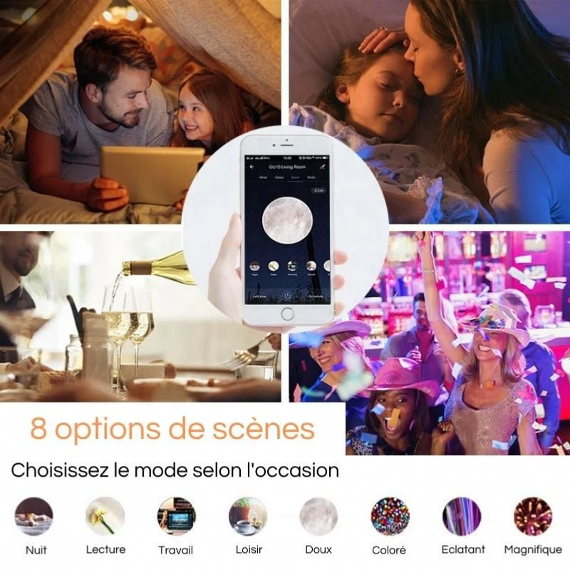 Ampoule LED Connectée WiFi GU10 5W RGBW