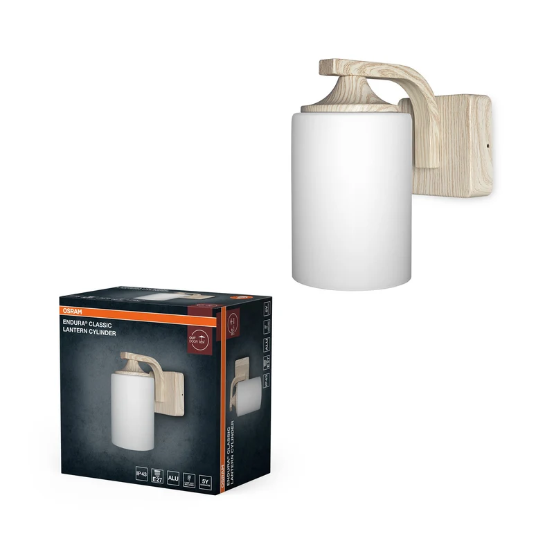 OSRAM Applique murale, ENDURA Classic, décor bois, E27, IP43