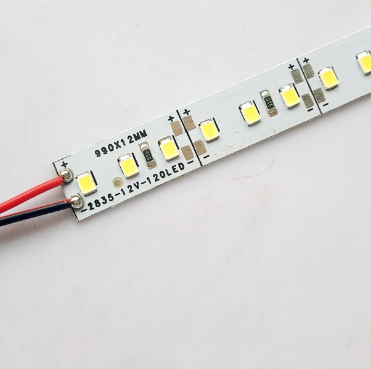 SMD2835 10MM Wide Rigid LED Strip Light – DC12V / 24V | 10mm PCB | 12W/M | 120 LEDs/M | 1Meter Length | Warm White / Natural White / Daylight White / Cool White / Blue / Red / Green | High Brightness Indoor Lighting | 10 / 50PCS