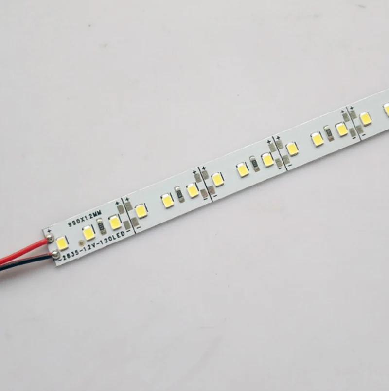 SMD2835 10MM Wide Rigid LED Strip Light – DC12V / 24V | 10mm PCB | 12W/M | 120 LEDs/M | 1Meter Length | Warm White / Natural White / Daylight White / Cool White / Blue / Red / Green | High Brightness Indoor Lighting | 10 / 50PCS