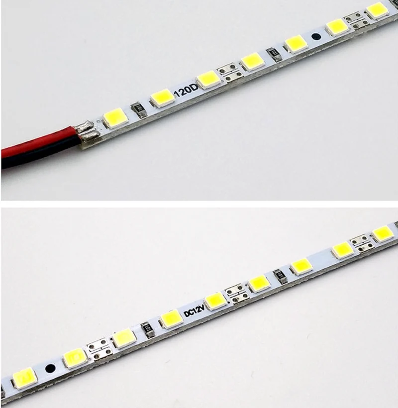 SMD2835 4MM Wide Rigid LED Strip Light – DC12V / 24V | 4mm PCB | 12W/M | 120 LEDs/M | 1Meter Length | Warm White / Natural White / Daylight White / Cool White / Blue / Red / Green | High Brightness Indoor Lighting | 10 / 50PCS