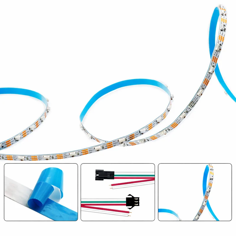 Side Emitting SMD4020 RGB LED Strip Light - DC12V | 60 LEDs/M | 5mm PCB | Non-Waterproof | for Mirror, Kitchen Cabinet, Bedroom | 5/50M